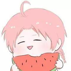 吃瓜图q版,萌态十足，带你领略夏日清凉